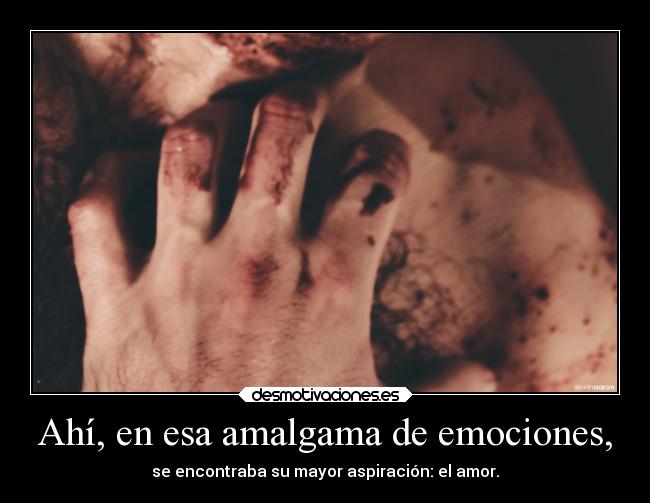 Ahí, en esa amalgama de emociones, -