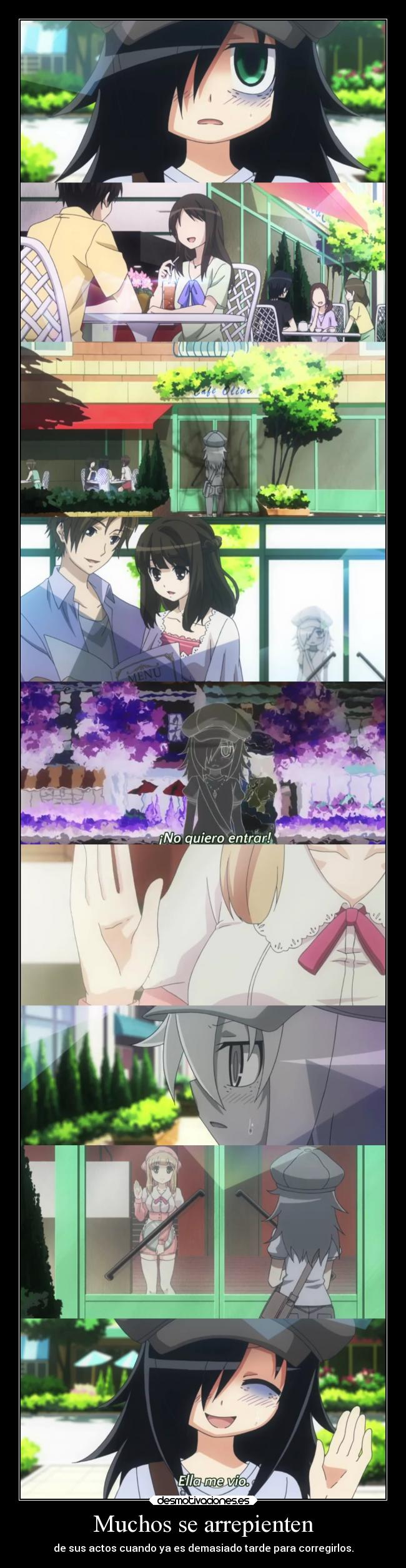 carteles mundo vida anime muchos persona arrepentir acciones actos ser tarde corregir arreglar raptohunters desmotivaciones