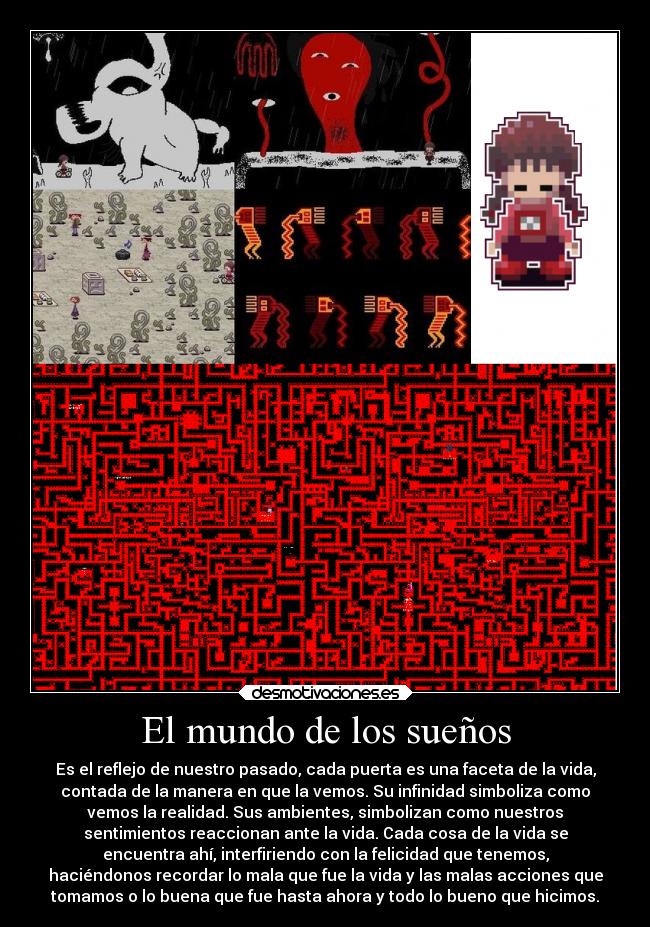 carteles mundo videojuegos yumenikki rpg madotsuki mundos desmotivaciones