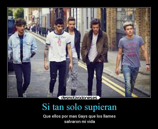 Si tan solo supieran - Que ellos por mas Gays que los llames
salvaron mi vida
