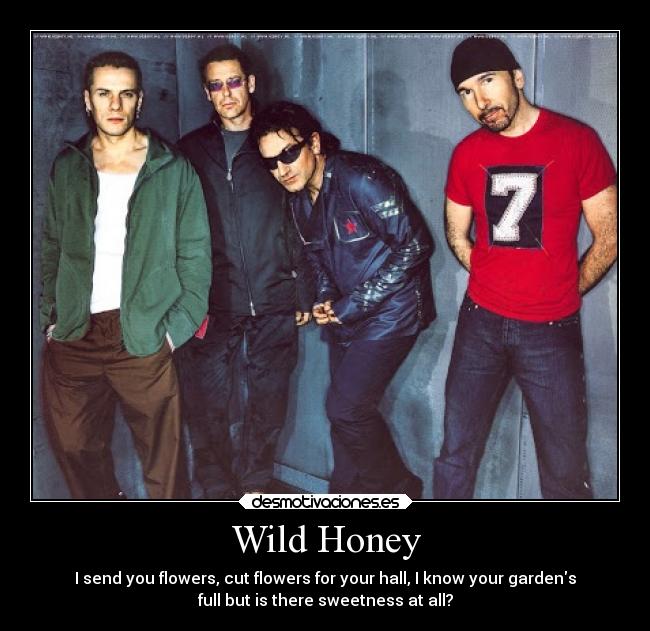 Wild Honey - I send you flowers, cut flowers for your hall, I know your gardens
full but is there sweetness at all?