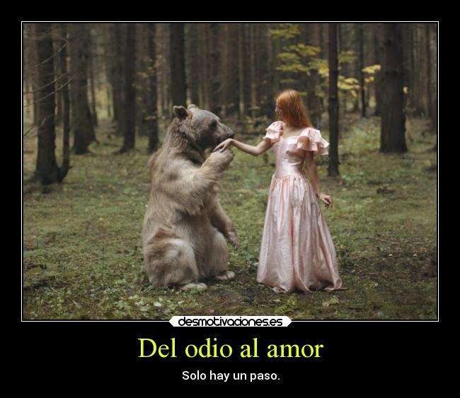Del odio al amor -