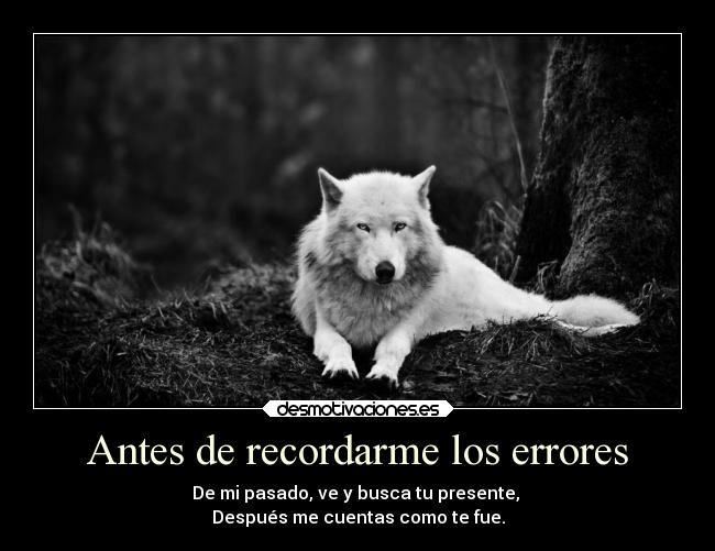 Antes de recordarme los errores - 