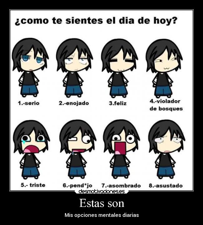Estas son - Mis opciones mentales diarias