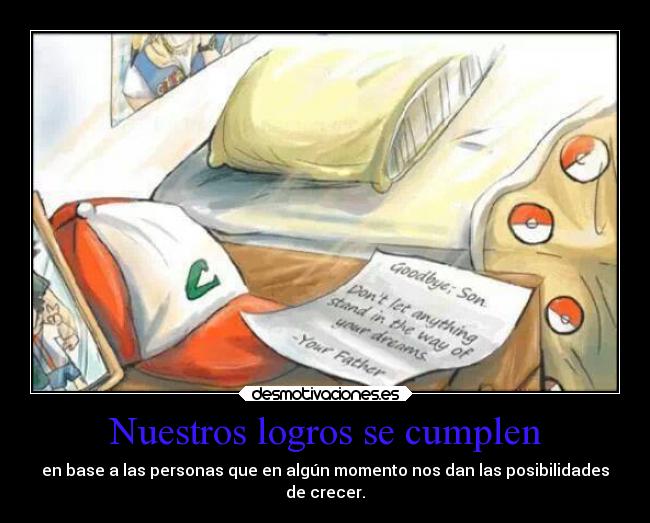 carteles pokemon padre madre obstaculos familia confianza ayuda anime logro meta crecimiento desmotivaciones