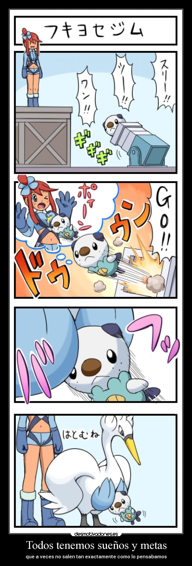 carteles pokemon tixo skyla swana oshawott suenos desmotivaciones