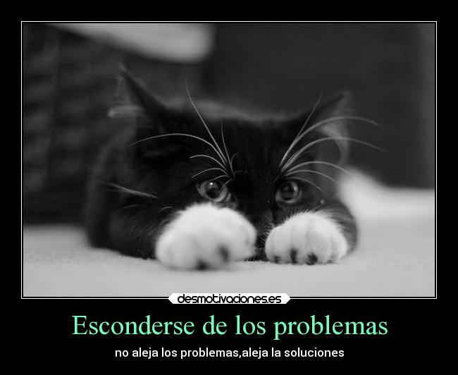 Esconderse de los problemas -
