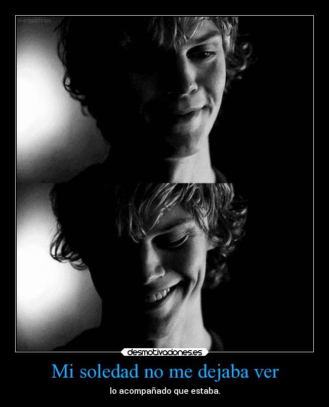 Mi soledad no me dejaba ver -