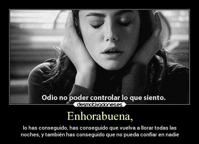 Enhorabuena, - 