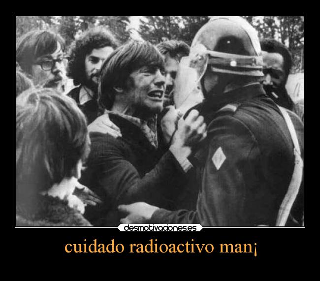 cuidado radioactivo man¡ -