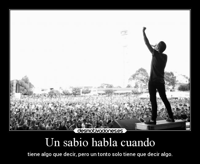 Un sabio habla cuando - 