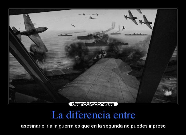 La diferencia entre -