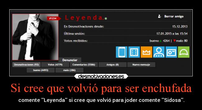 Si cree que volvió para ser enchufada - 