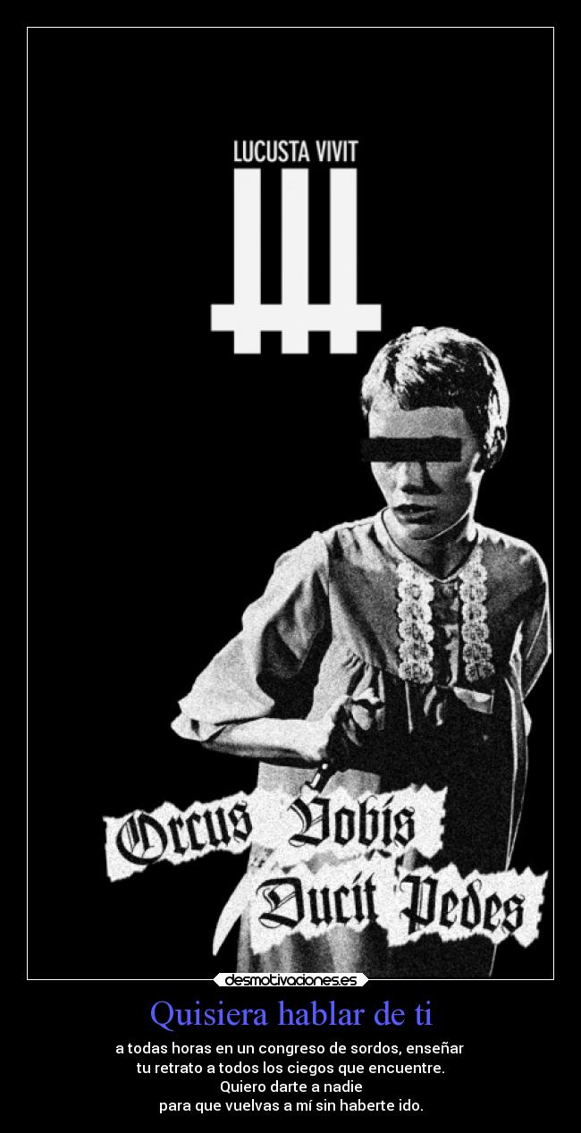 Quisiera hablar de ti - 