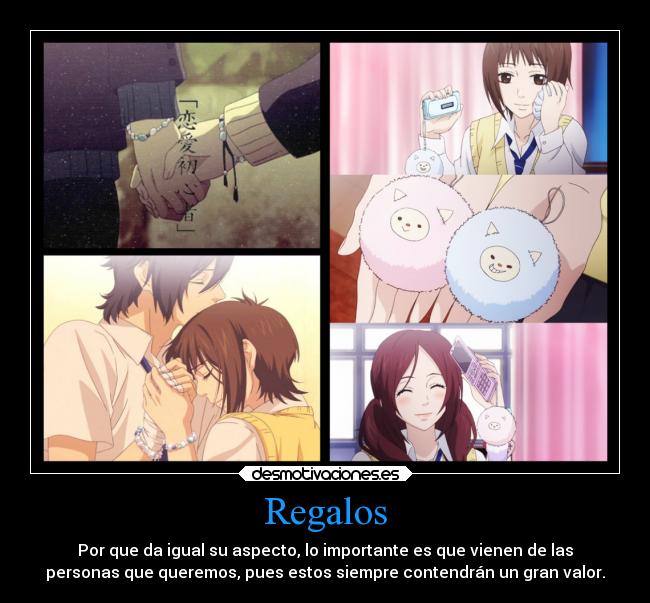 carteles alegria amor anime amigos regalos sukiiteiinayo shoujo personas valor aprecio aspecto intencion desmotivaciones