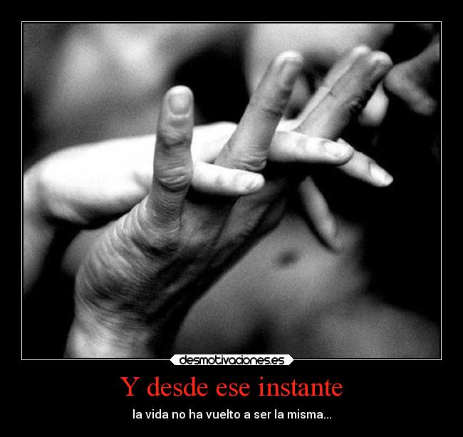 Y desde ese instante - la vida no ha vuelto a ser la misma...