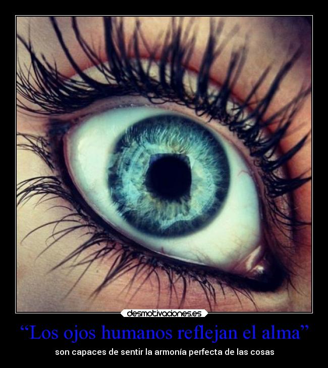“Los ojos humanos reflejan el alma” -