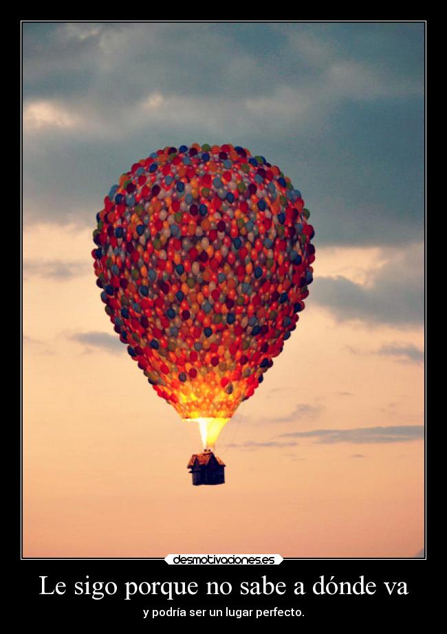 Le sigo porque no sabe a dónde va -