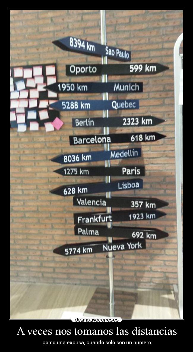 A veces nos tomanos las distancias -