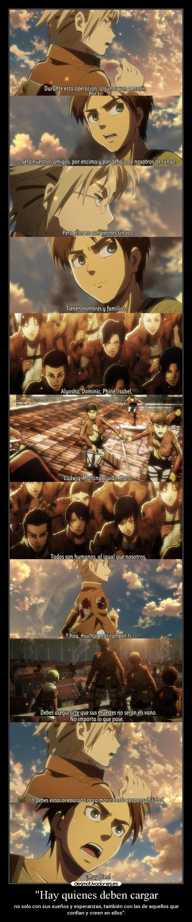 Hay quienes deben cargar -