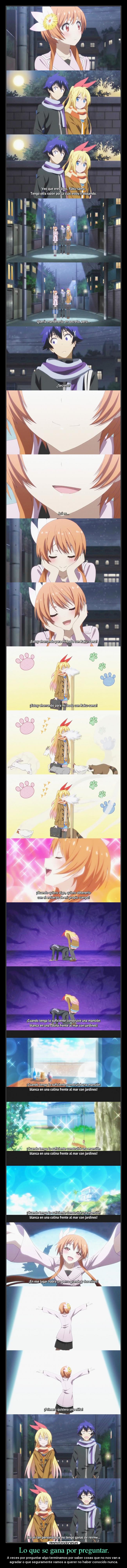 carteles amor locura imposible anime nisekoi tachibana marika suenos decepcion arrepentimiento pregunta desmotivaciones