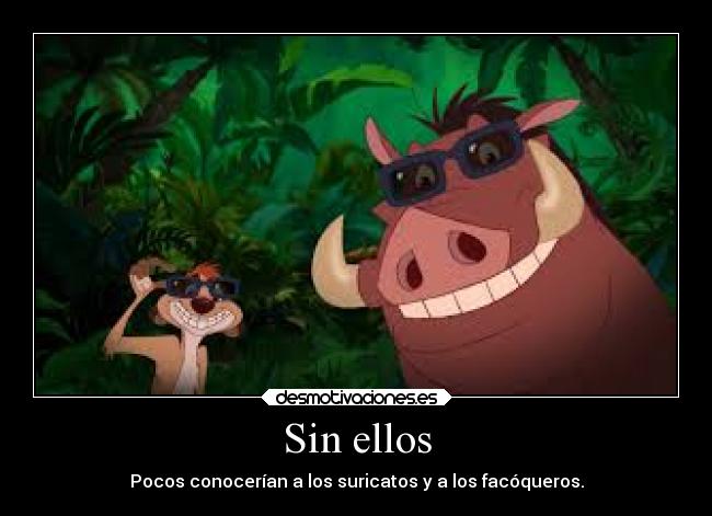 Sin ellos - Pocos conocerían a los suricatos y a los facóqueros.