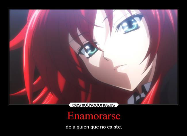 carteles anime amor highschooldxd riasgremory desmotivaciones