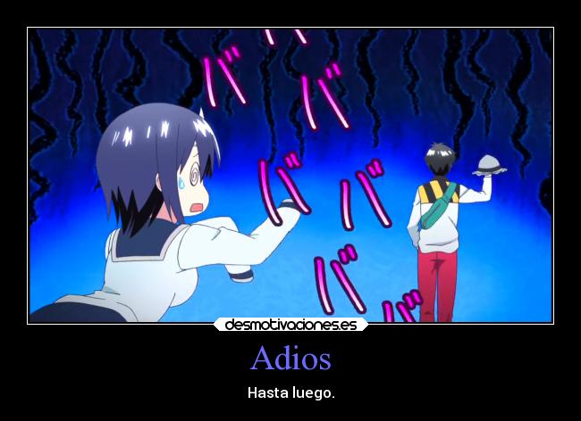 Adios - Hasta luego.