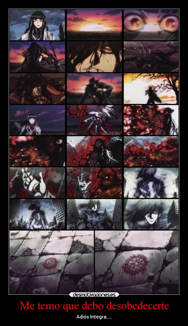 carteles anime hellsing ova escena final desmotivaciones