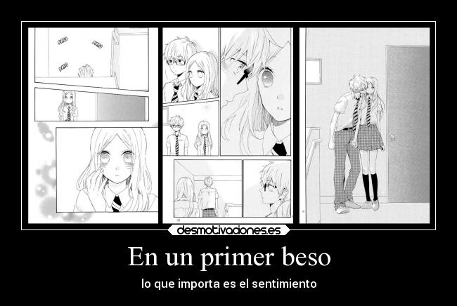 En un primer beso - lo que importa es el sentimiento