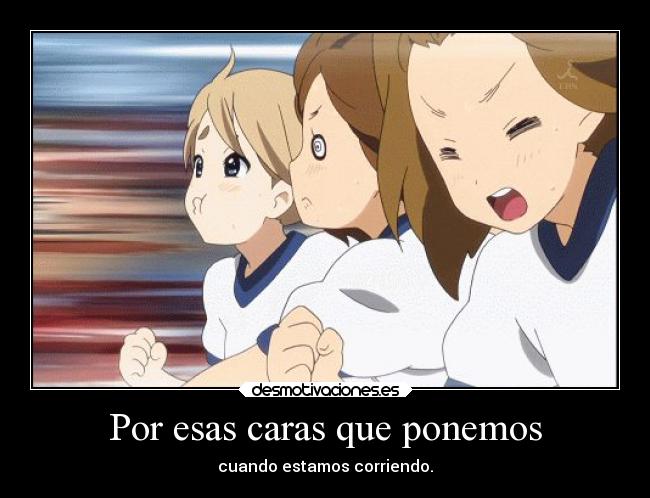 carteles anime kon caras correr desmotivaciones