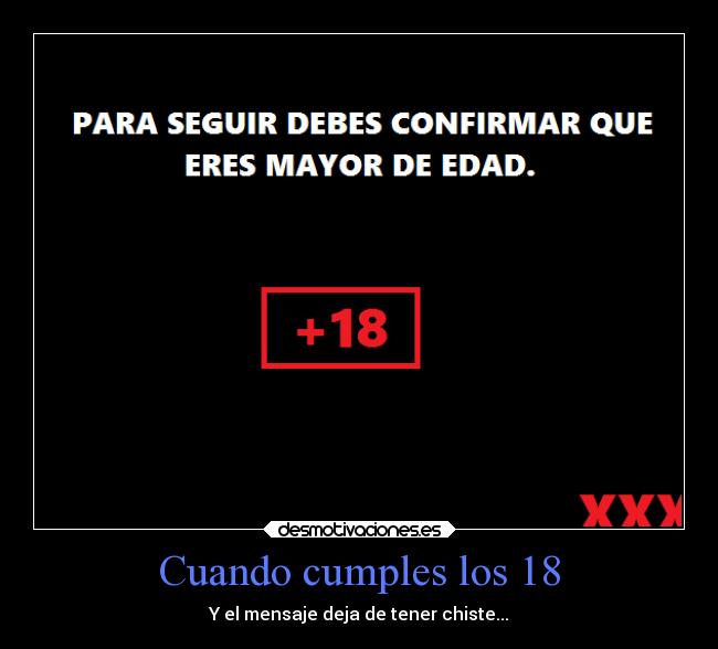 Cuando cumples los 18 - 