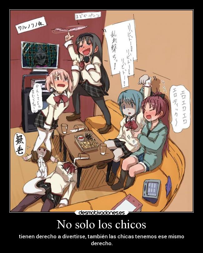 carteles anime memes fiesta diversion madoka magical trolleando travesuras desmotivaciones