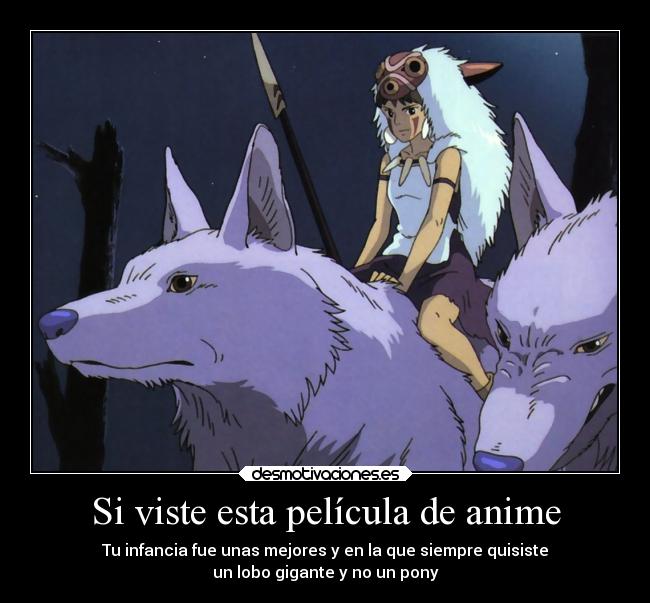 carteles anime anime princesa mononoke desmotivaciones