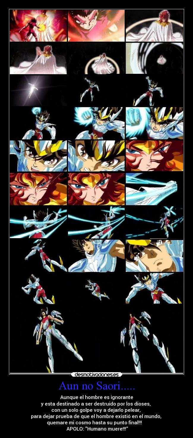 carteles anime saint seiya apolo desmotivaciones