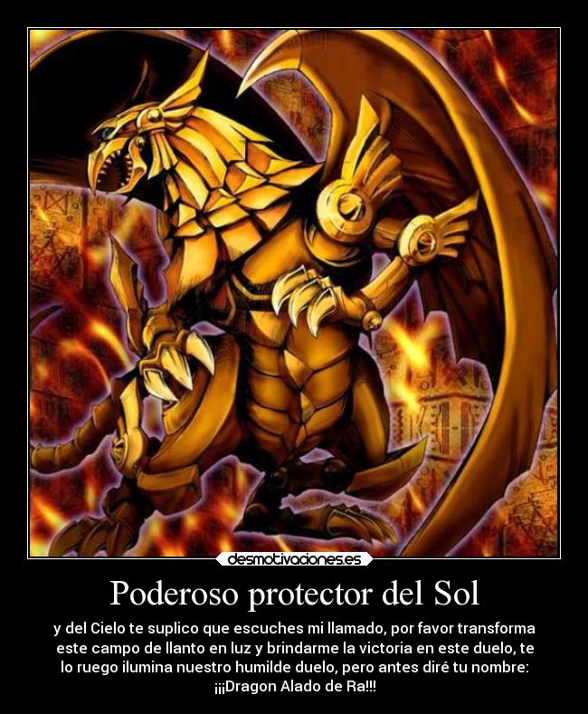 carteles anime yugioh dioses egipcios dragon alado desmotivaciones