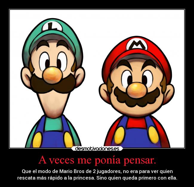 carteles celos mario bros video juegos desmotivaciones