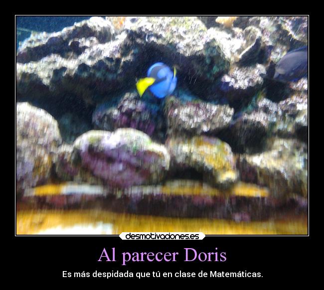 Al parecer Doris - Es más despidada que tú en clase de Matemáticas.