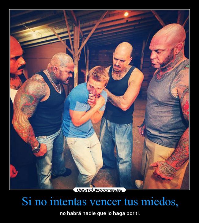 carteles cine comediante romanatwood fight club intentas vencer tus miedos nadie hara por nunca desmotivaciones