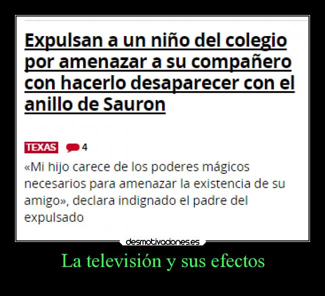 La televisión y sus efectos - 