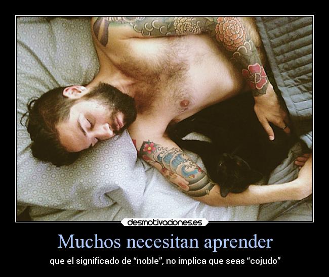 Muchos necesitan aprender - que el significado de “noble”, no implica que seas “cojudo”