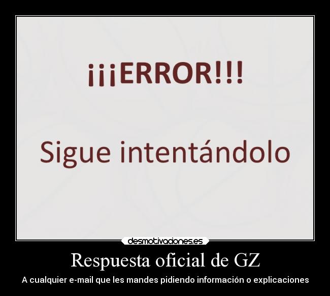 Respuesta oficial de GZ - 