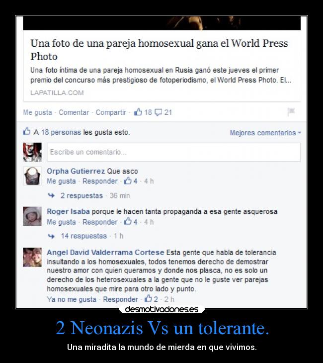 2 Neonazis Vs un tolerante. -
