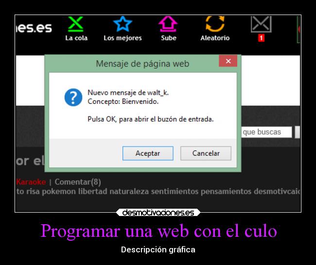 Programar una web con el culo - Descripción gráfica