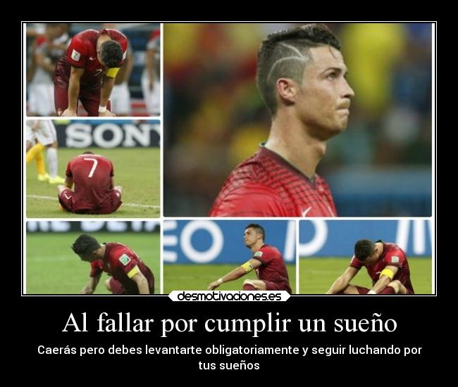 Al fallar por cumplir un sueño - 