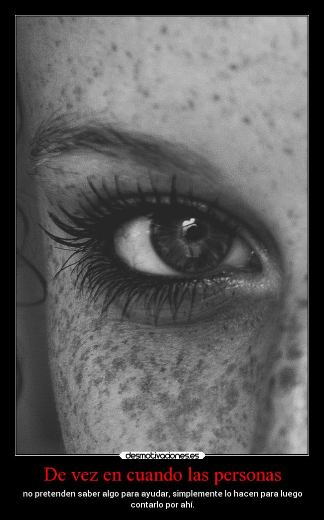 De vez en cuando las personas -