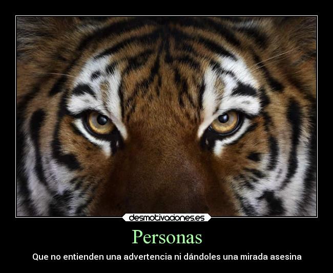 Personas - Que no entienden una advertencia ni dándoles una mirada asesina