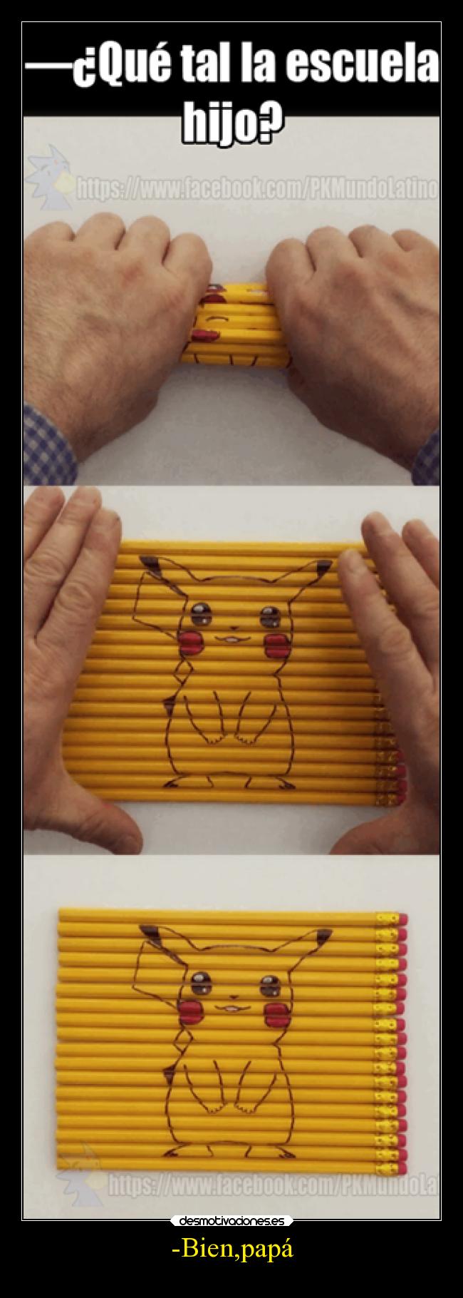 carteles escuela anime pikachu lapices videojuego desmotivaciones