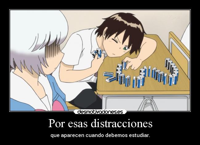 carteles examenes anime estudiar desmotivaciones