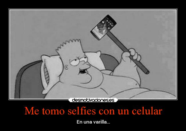 Me tomo selfies con un celular - En una varilla...